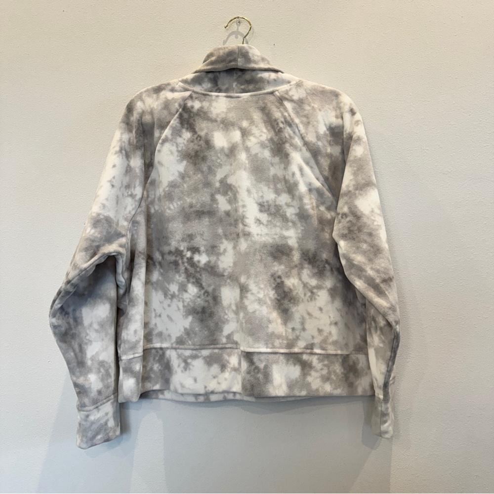 Gray Tie-Dye Women's Cowl Neck Top Size XL soft and cozy - Picture 3 of 7